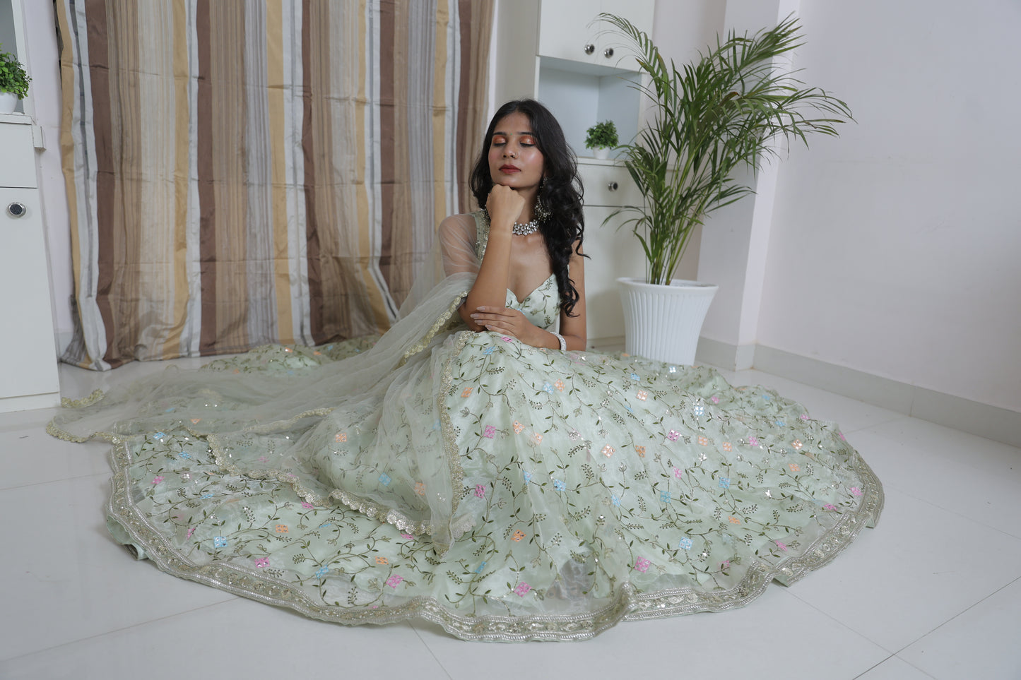 Organza Lehenga for Women