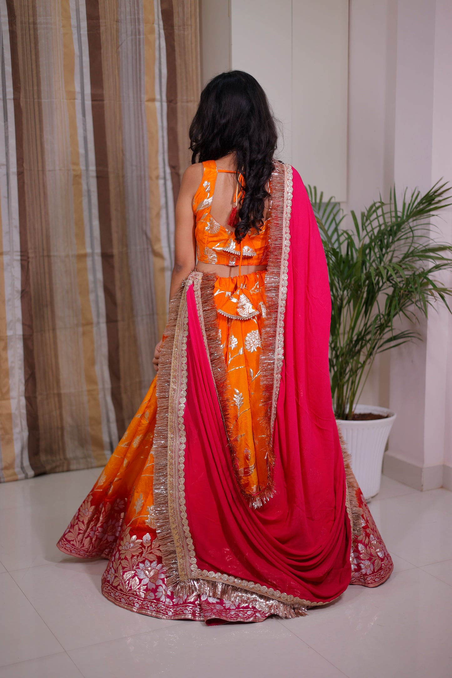 Jacquard Lehenga for women