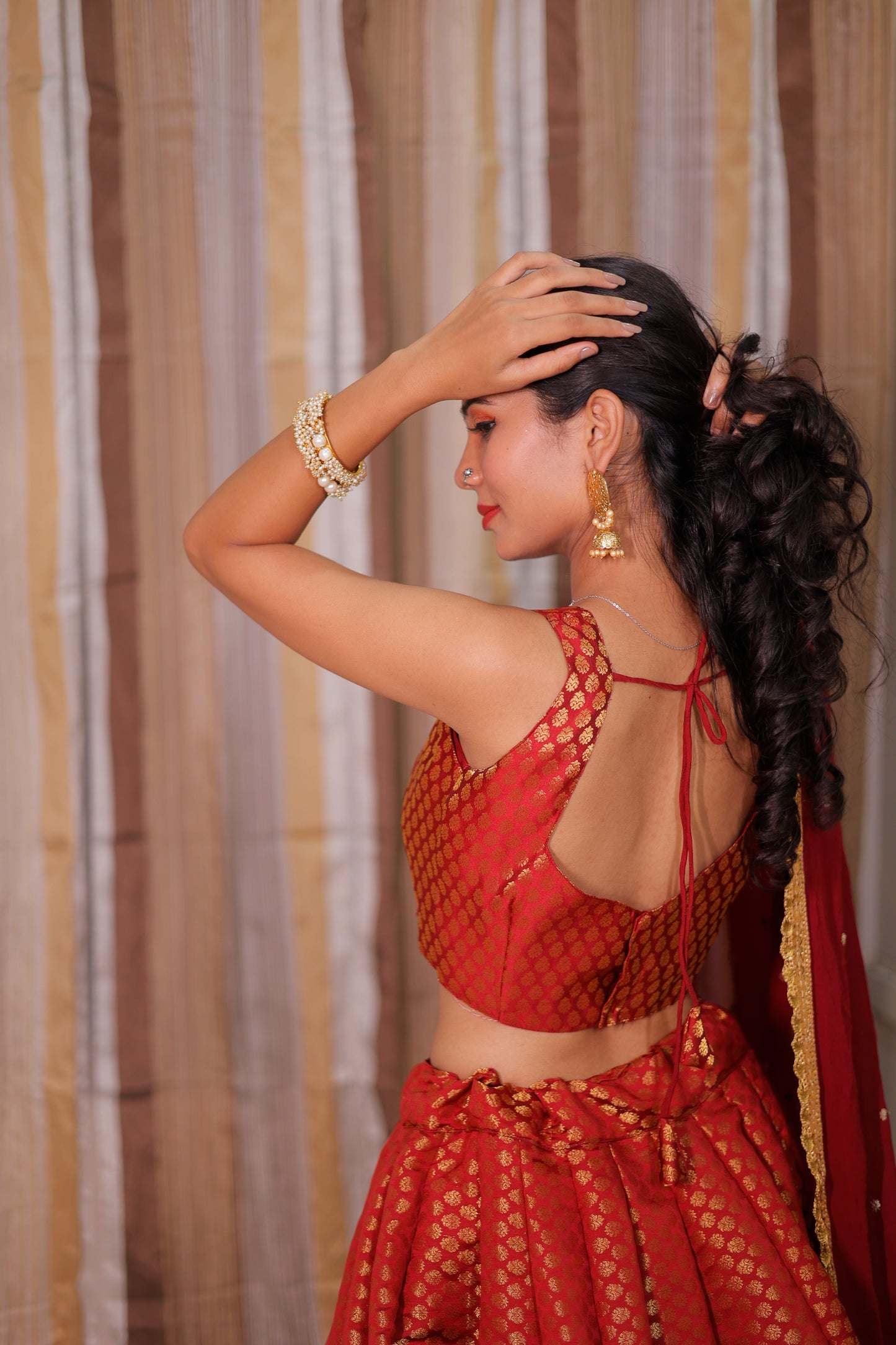 Jacquard Lehenga for women