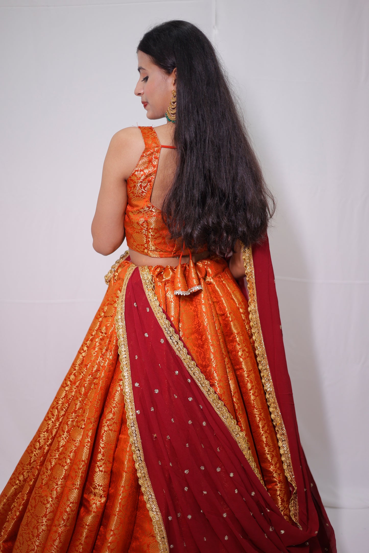 Jacquard Lehenga for women