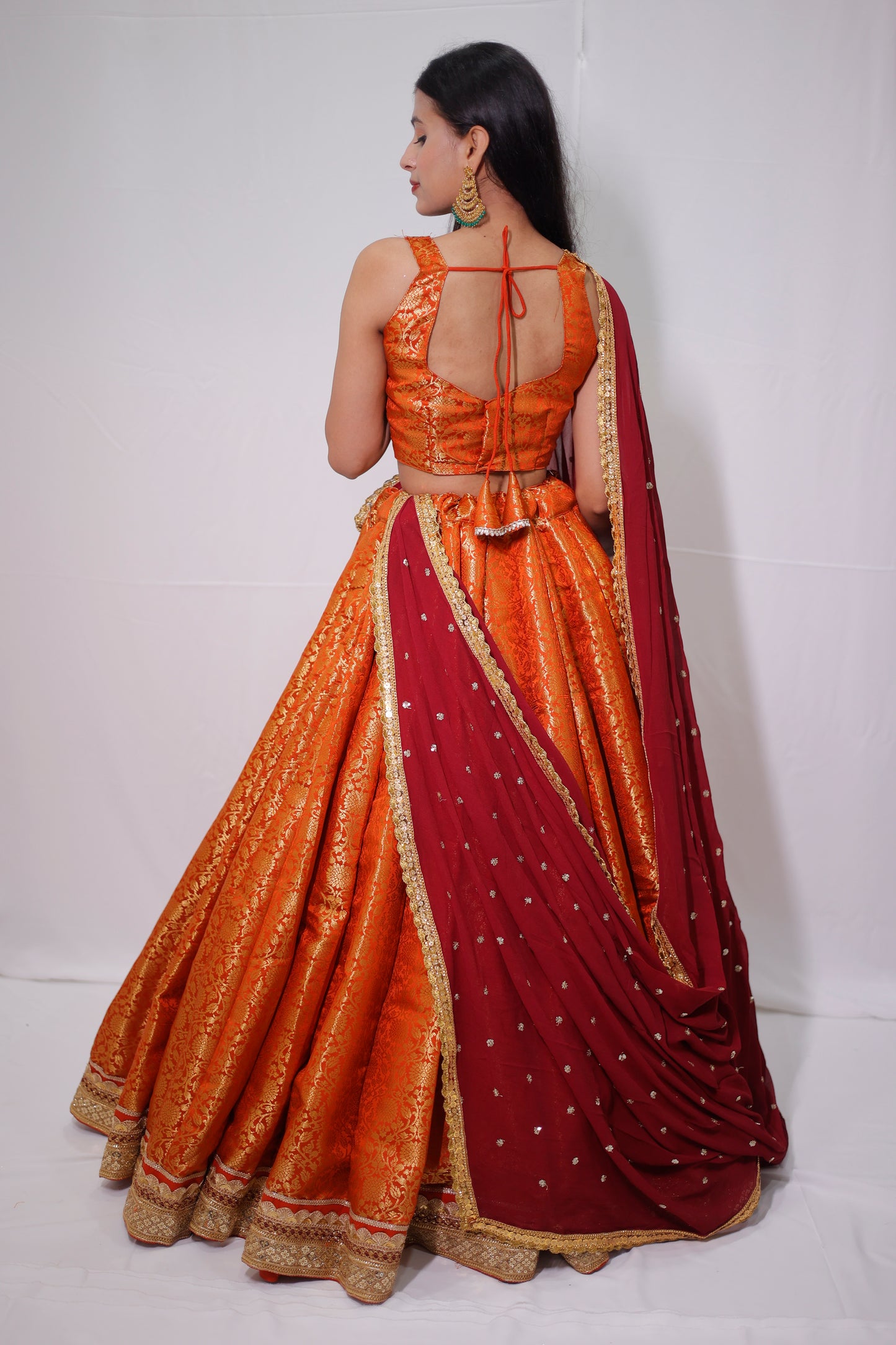 Jacquard Lehenga for women