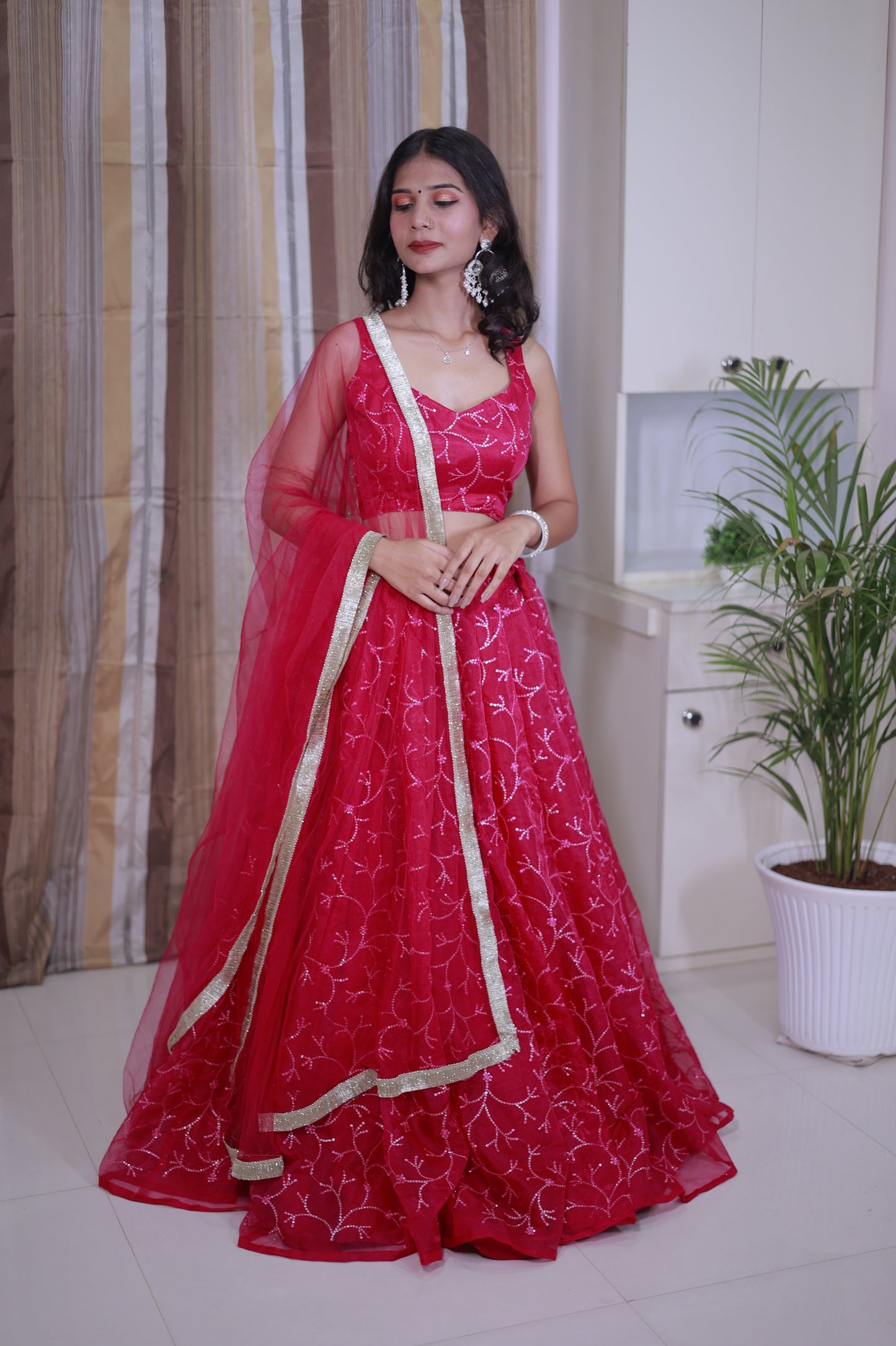 Organza Lehenga for Women