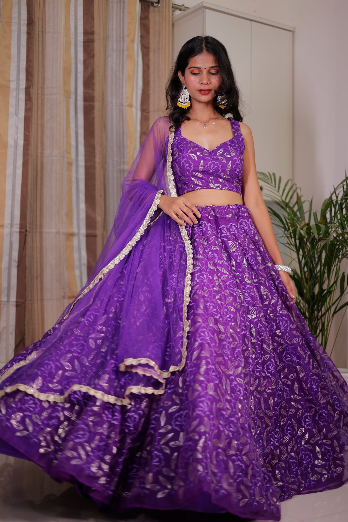 Organza Lehenga for Women