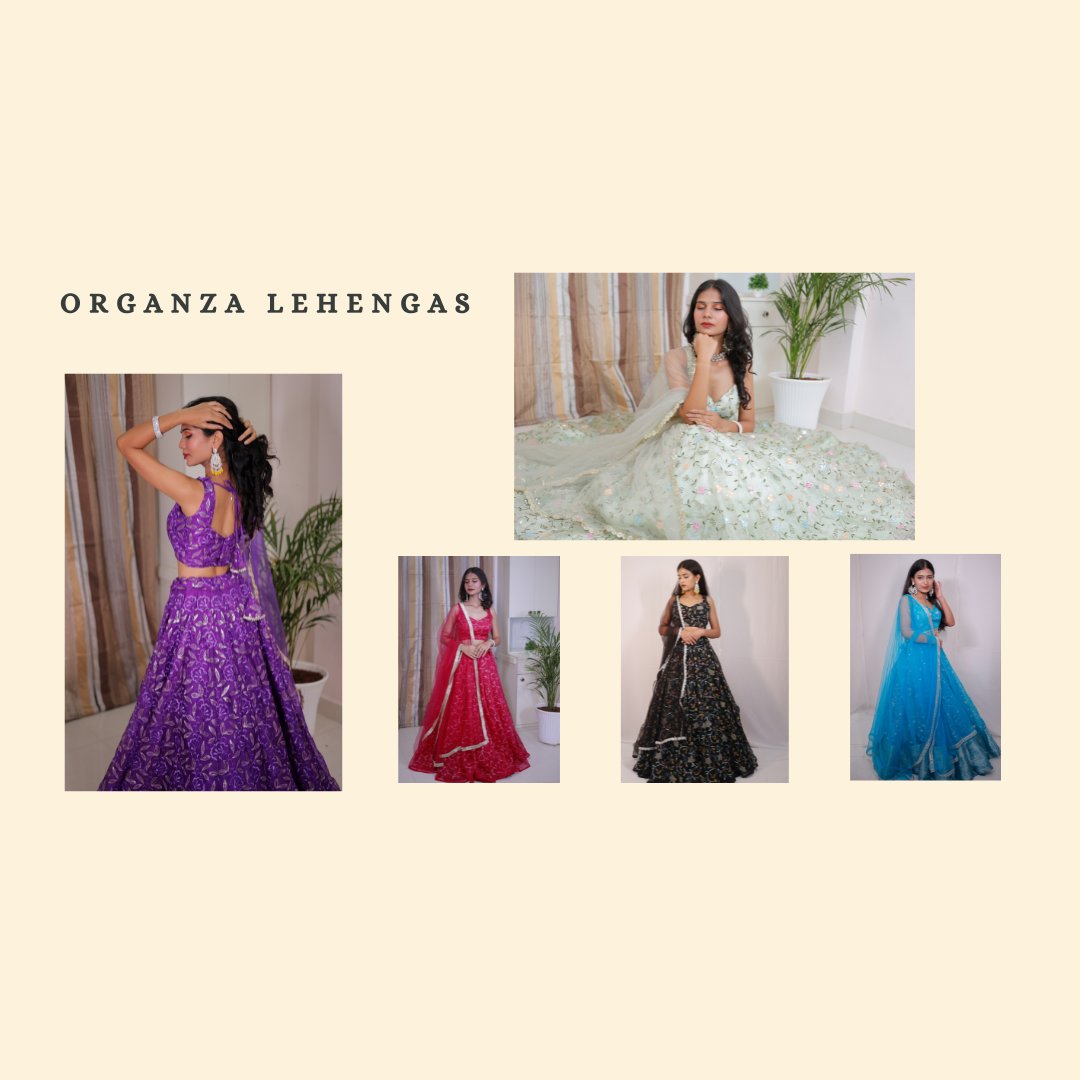 Organza Lehenga for Women 