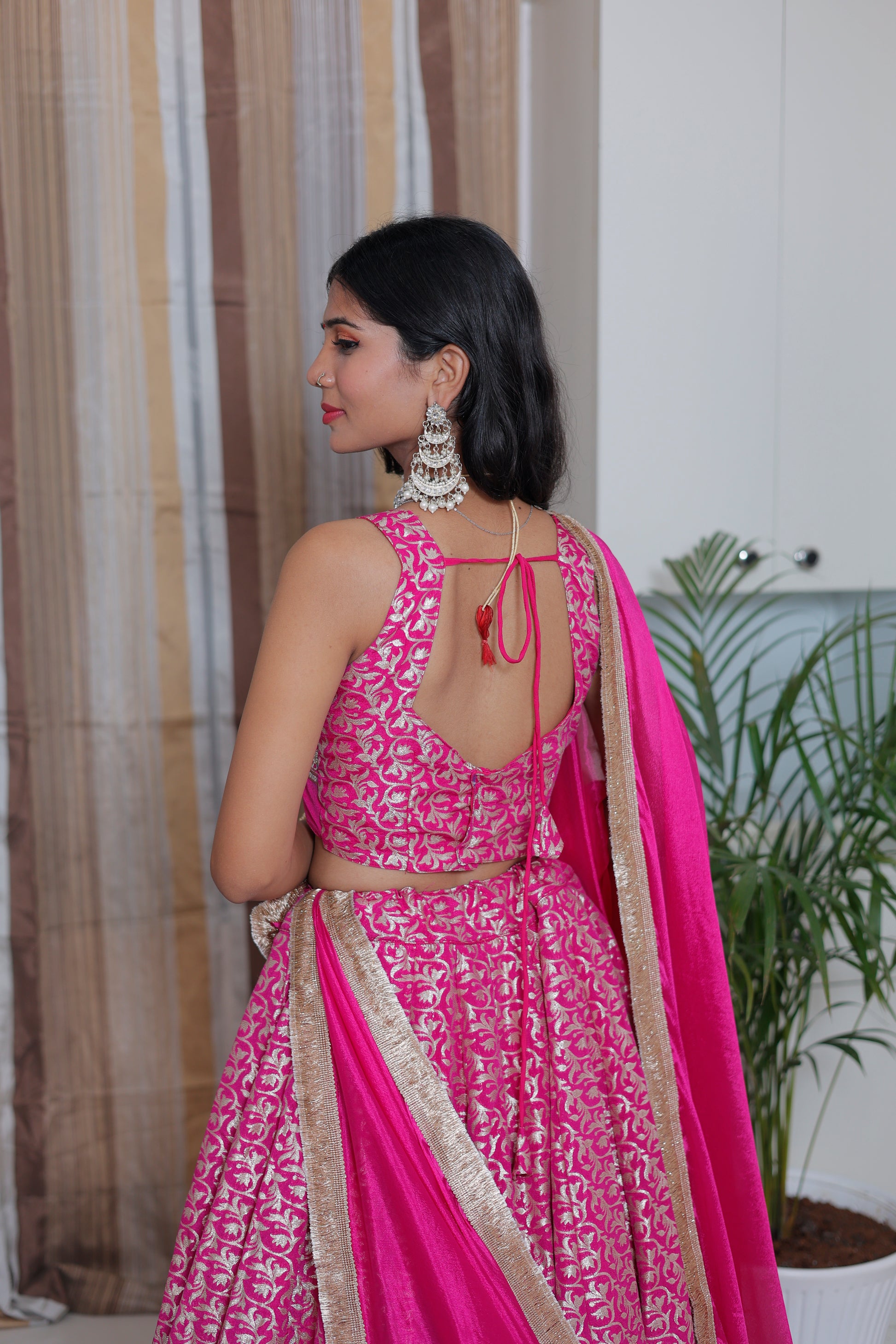 Jacquard Lehenga for women