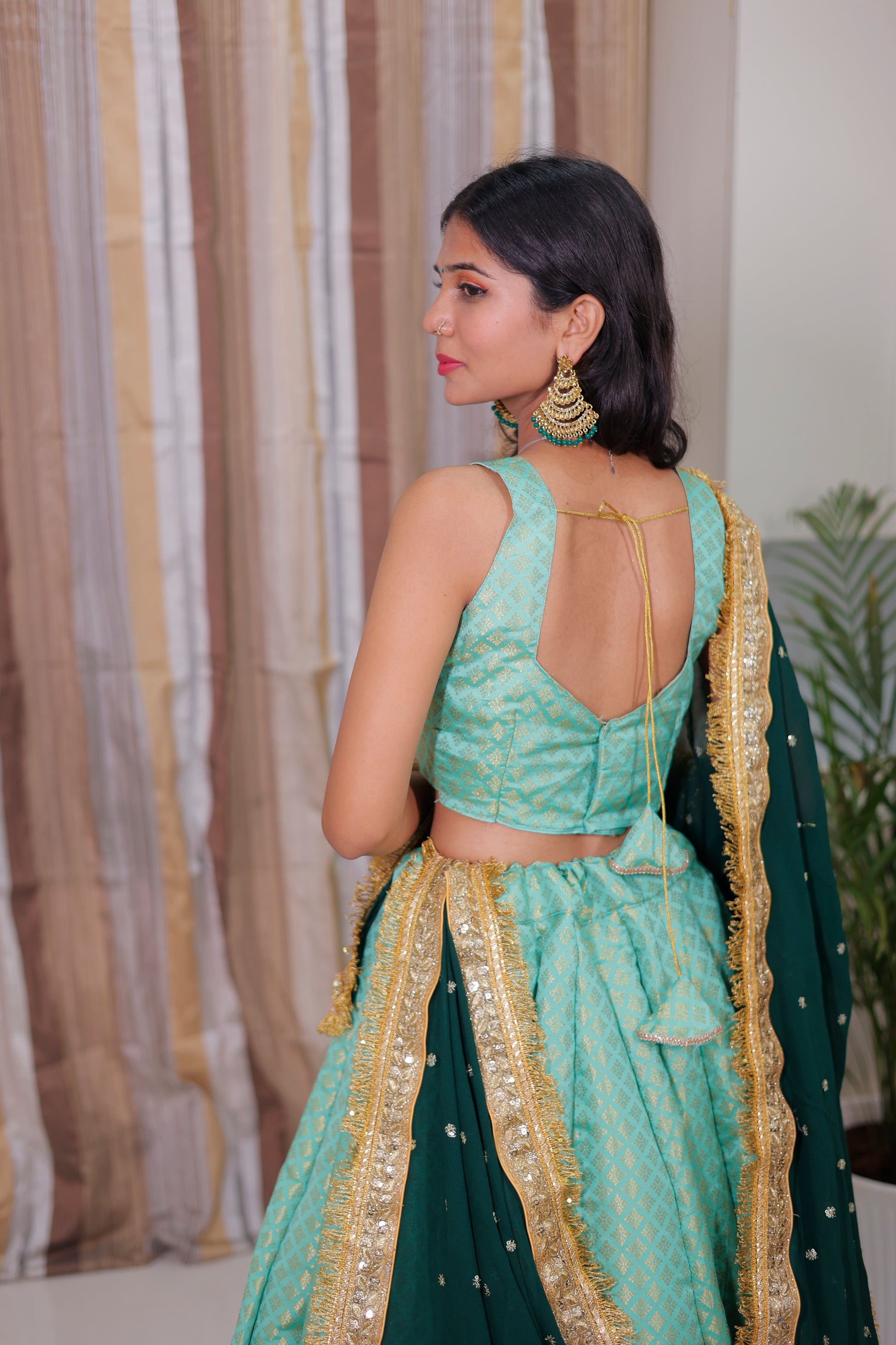 Jacquard Lehenga for women