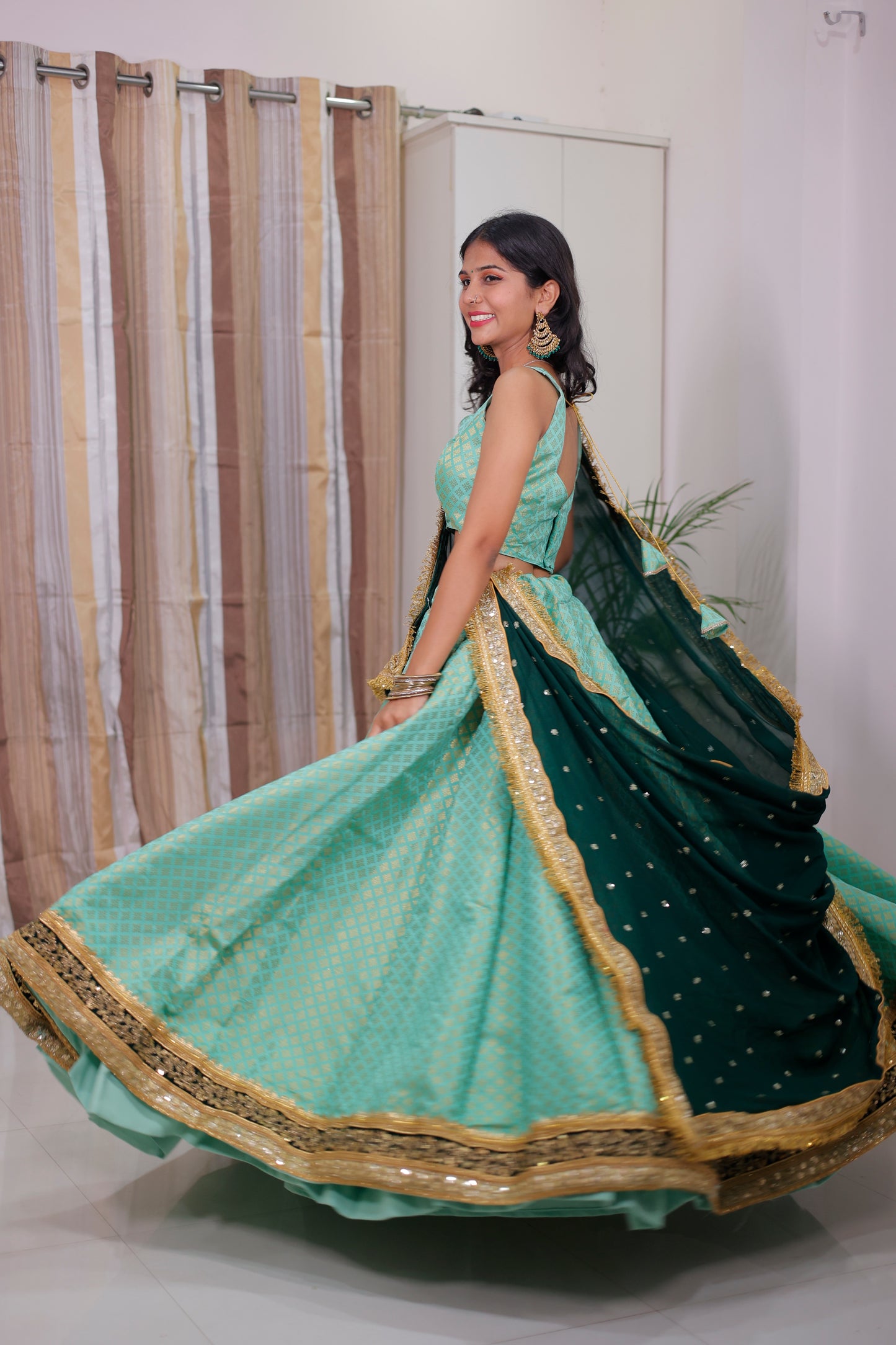 Jacquard Lehenga for women