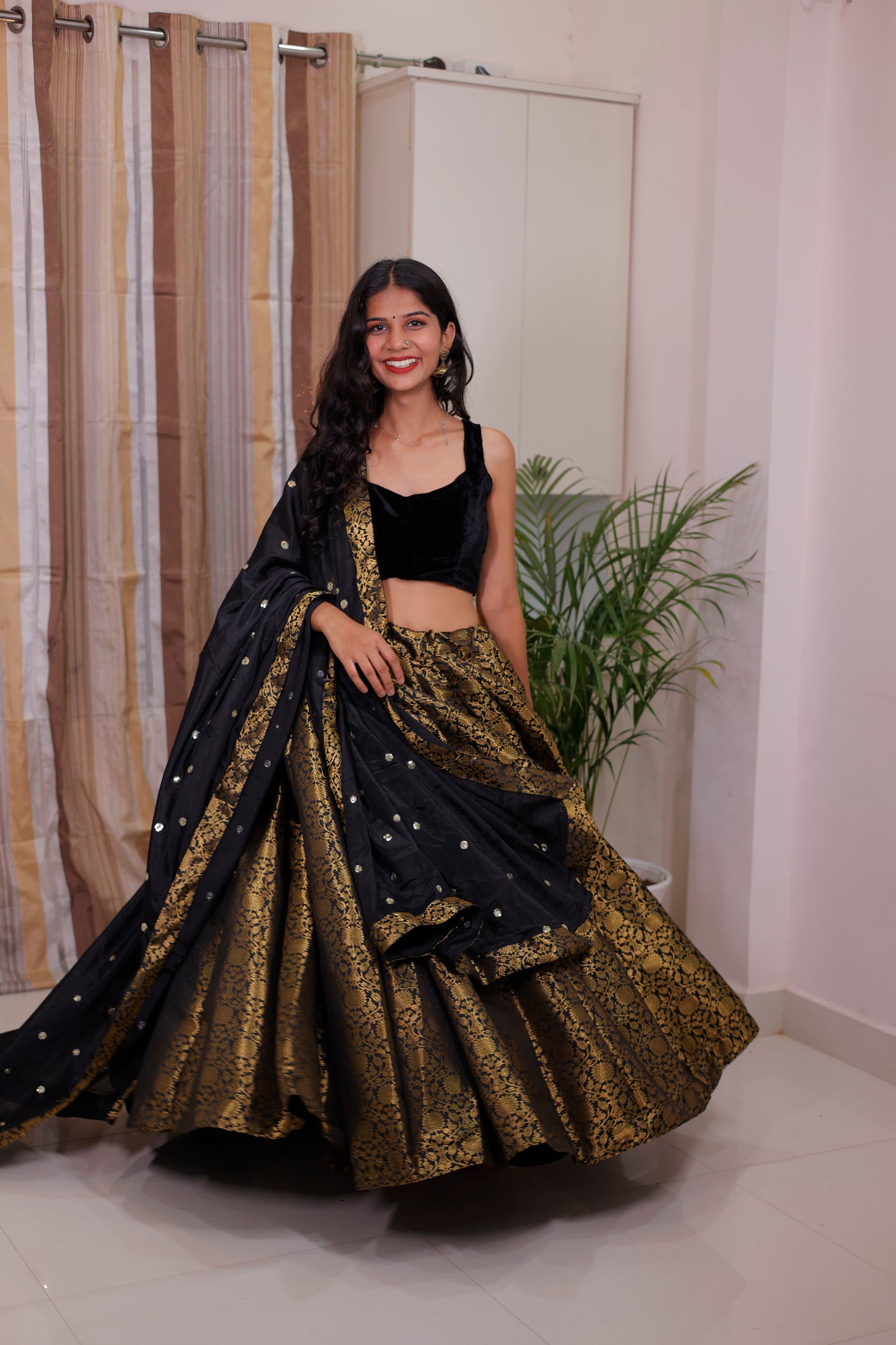 Jacquard Lehenga for women