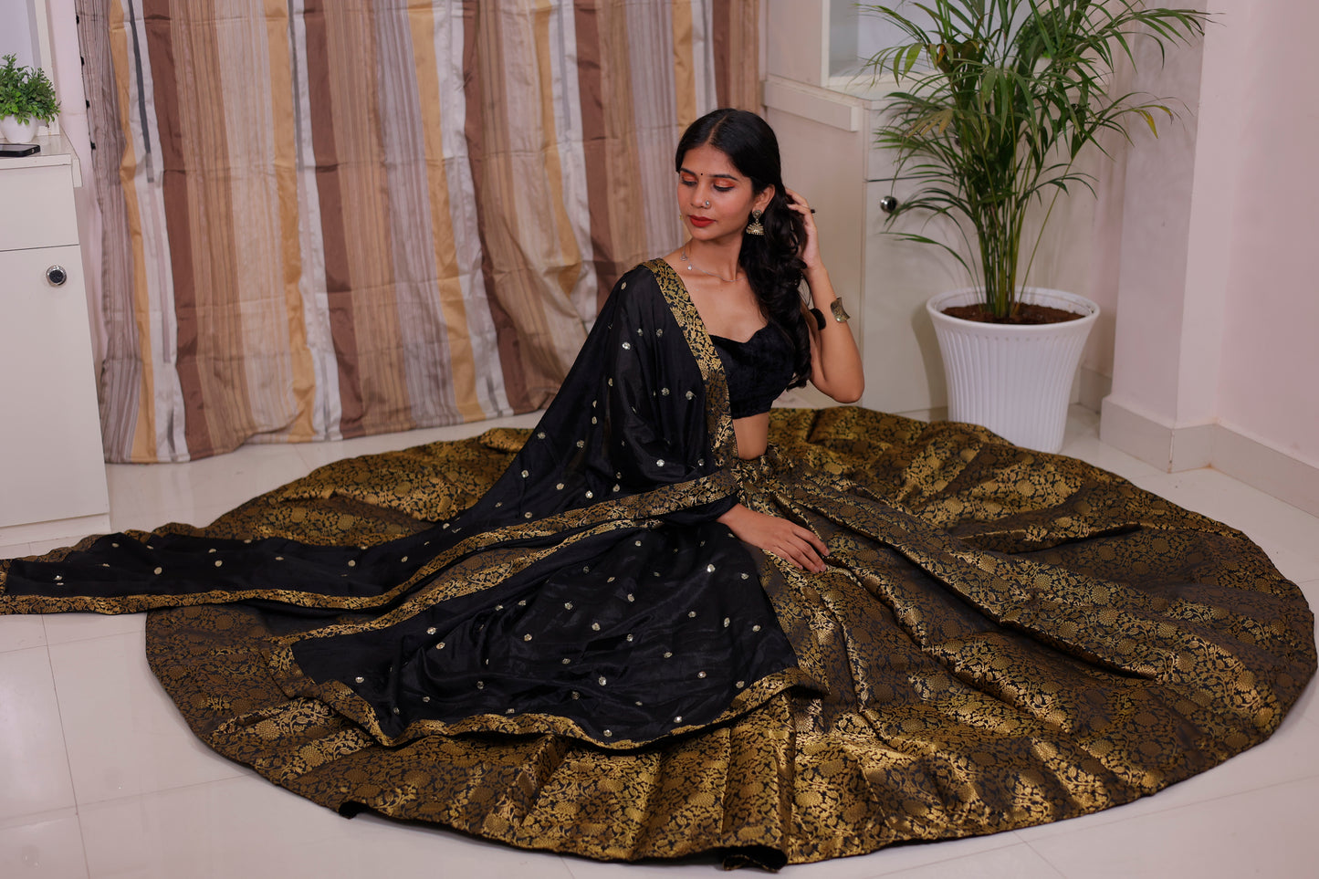 Jacquard Lehenga for women