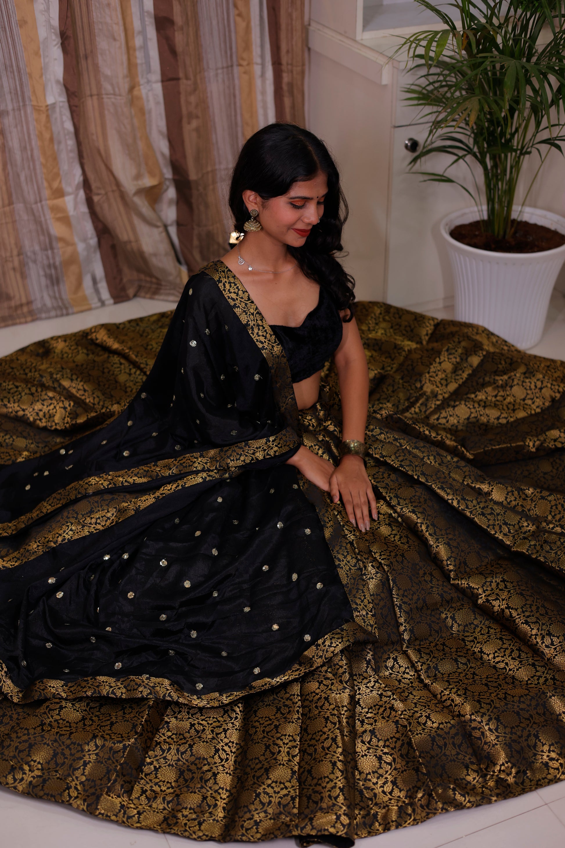 Jacquard Lehenga for women