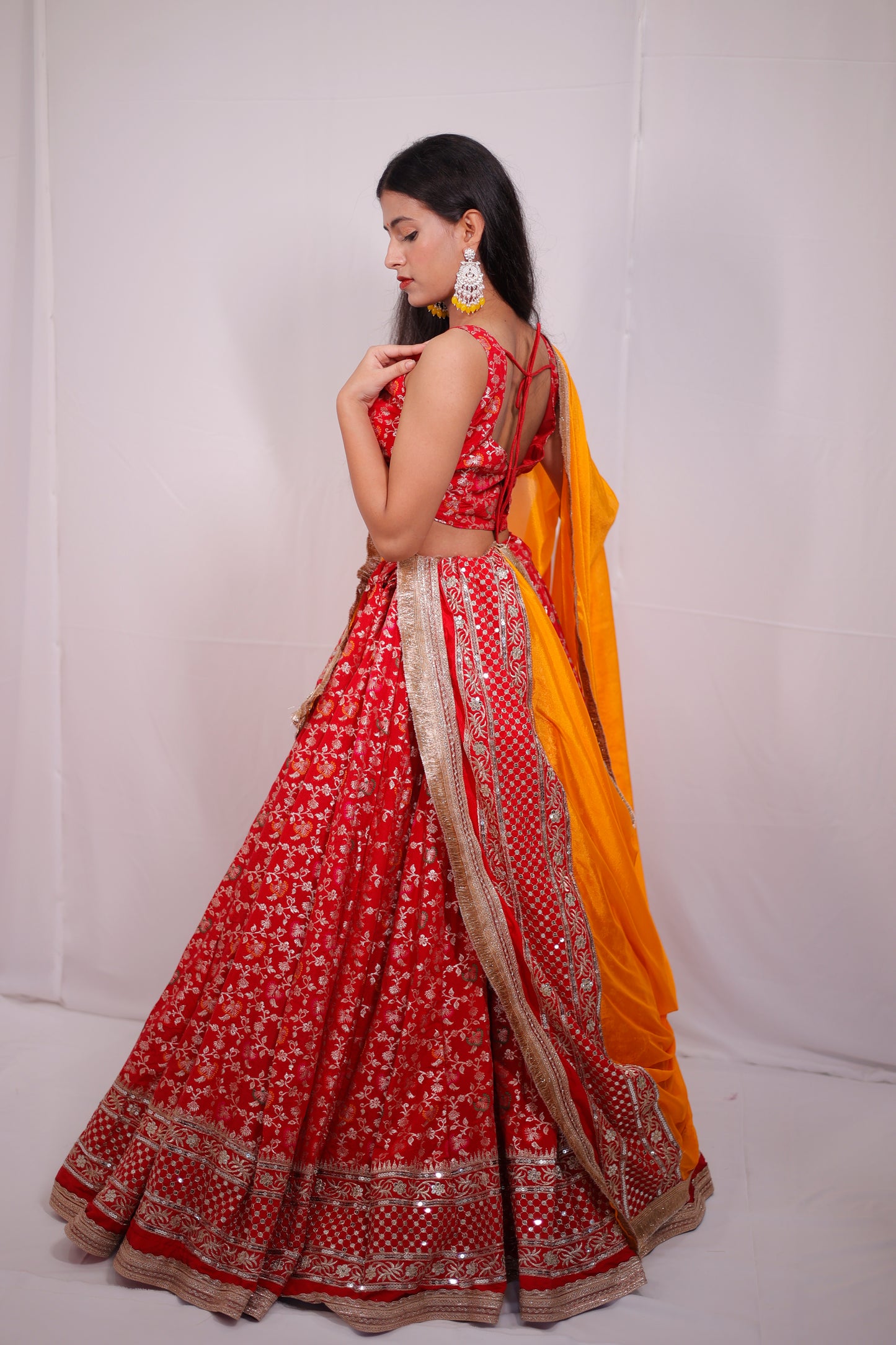 Jacquard Lehenga for women