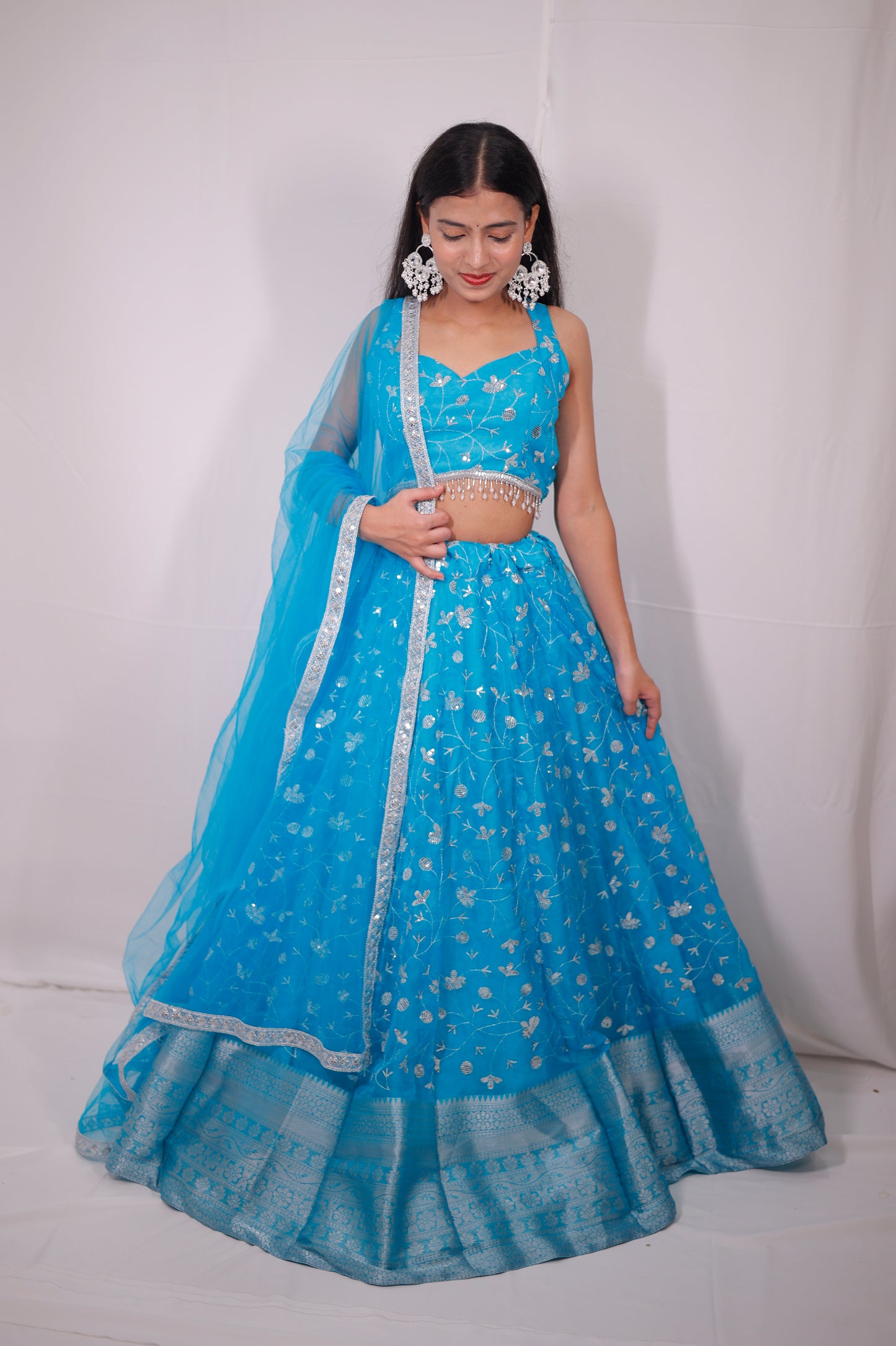 Organza Lehenga for Women 