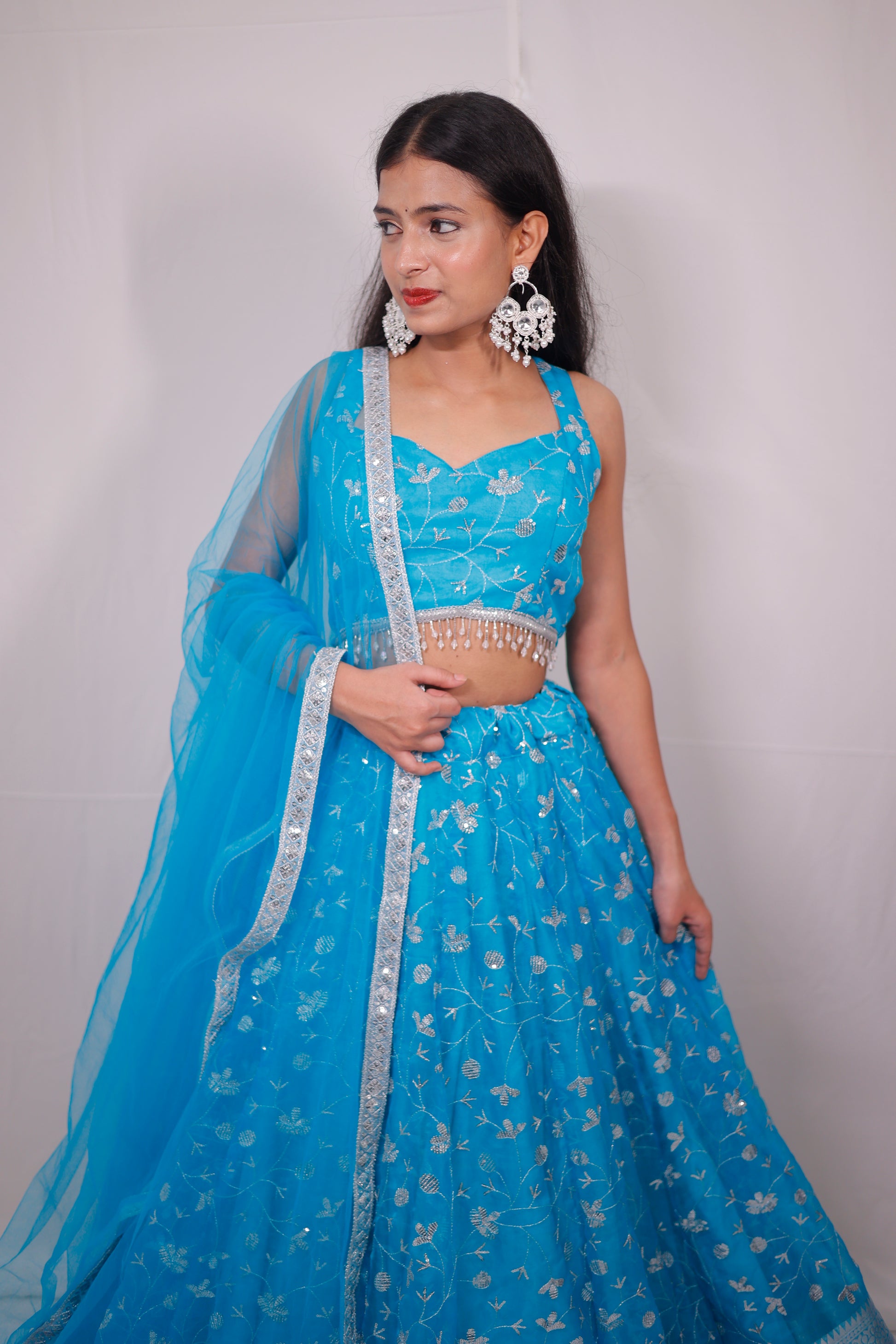 Organza Lehenga for Women 