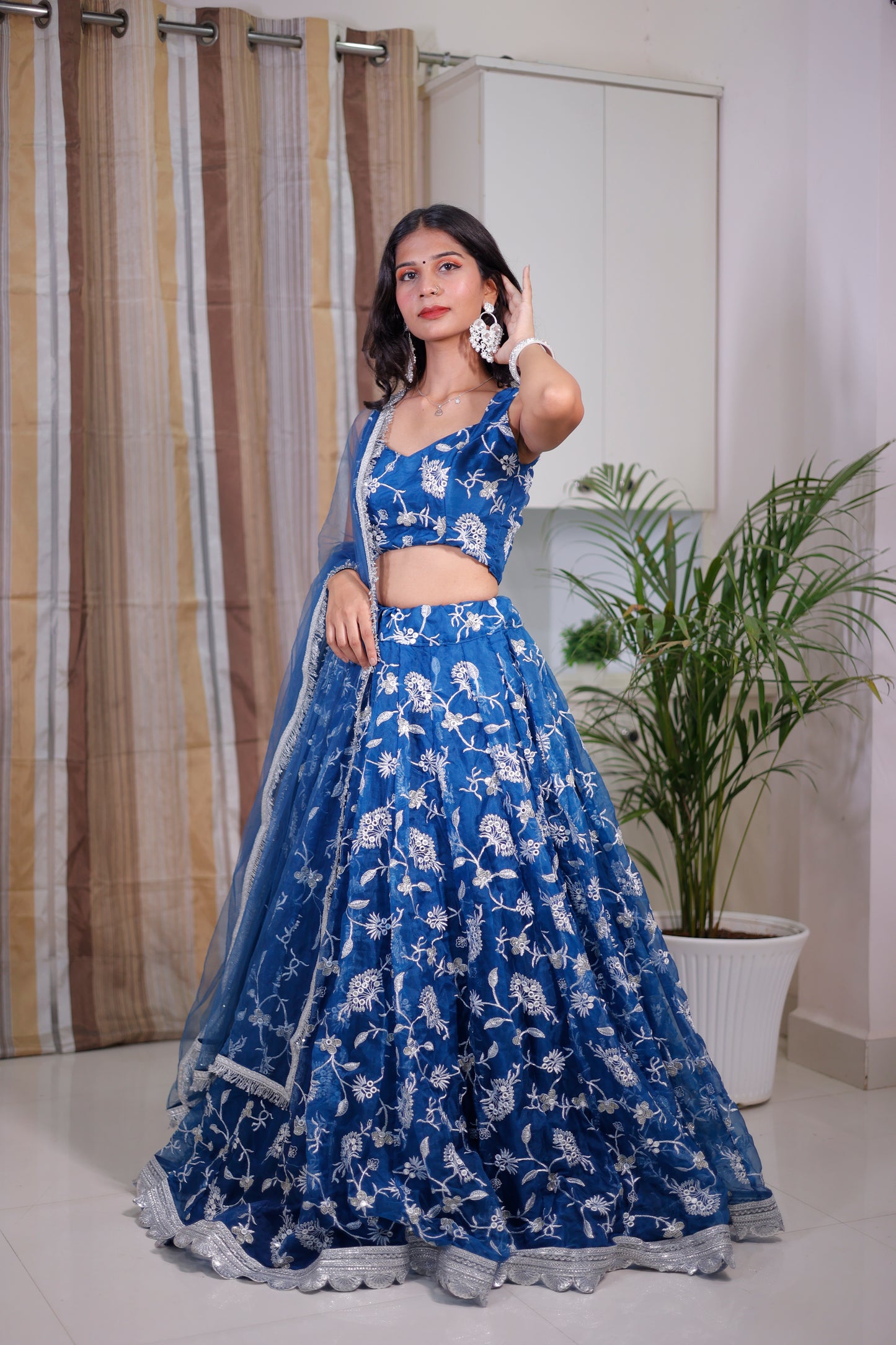 Organza Lehenga for Women 