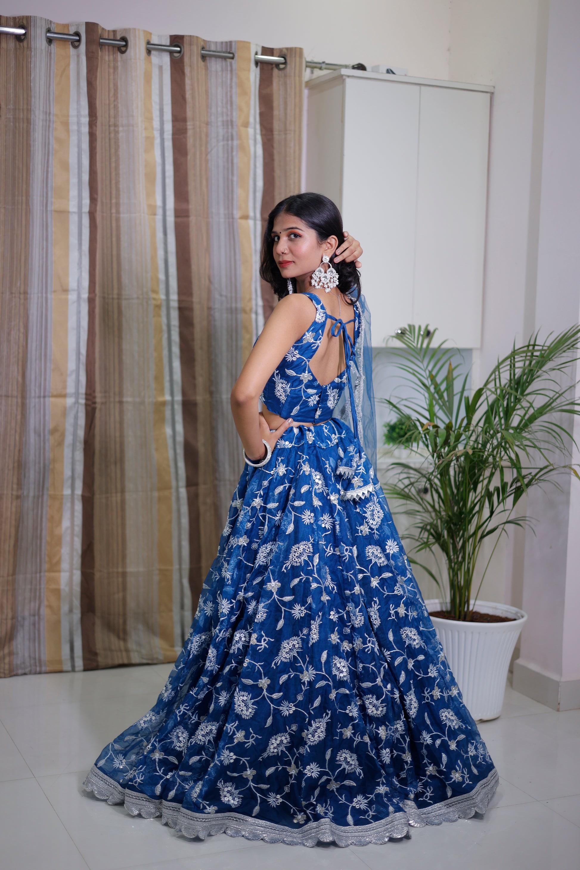 Organza Lehenga for Women 