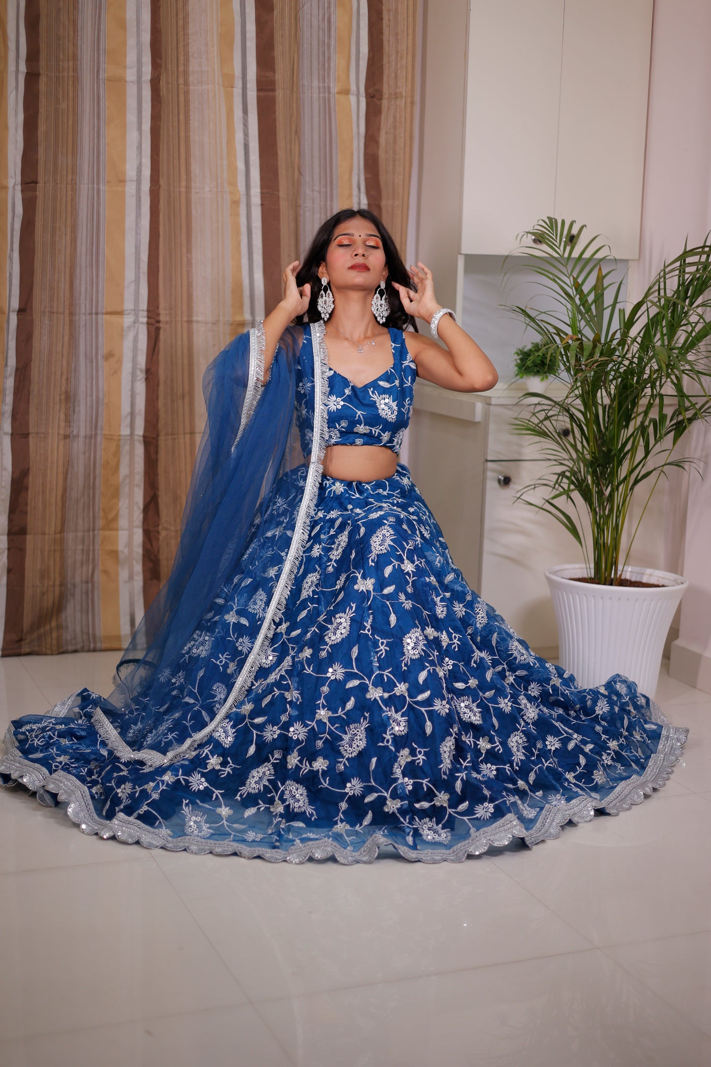 Organza Lehenga for Women 