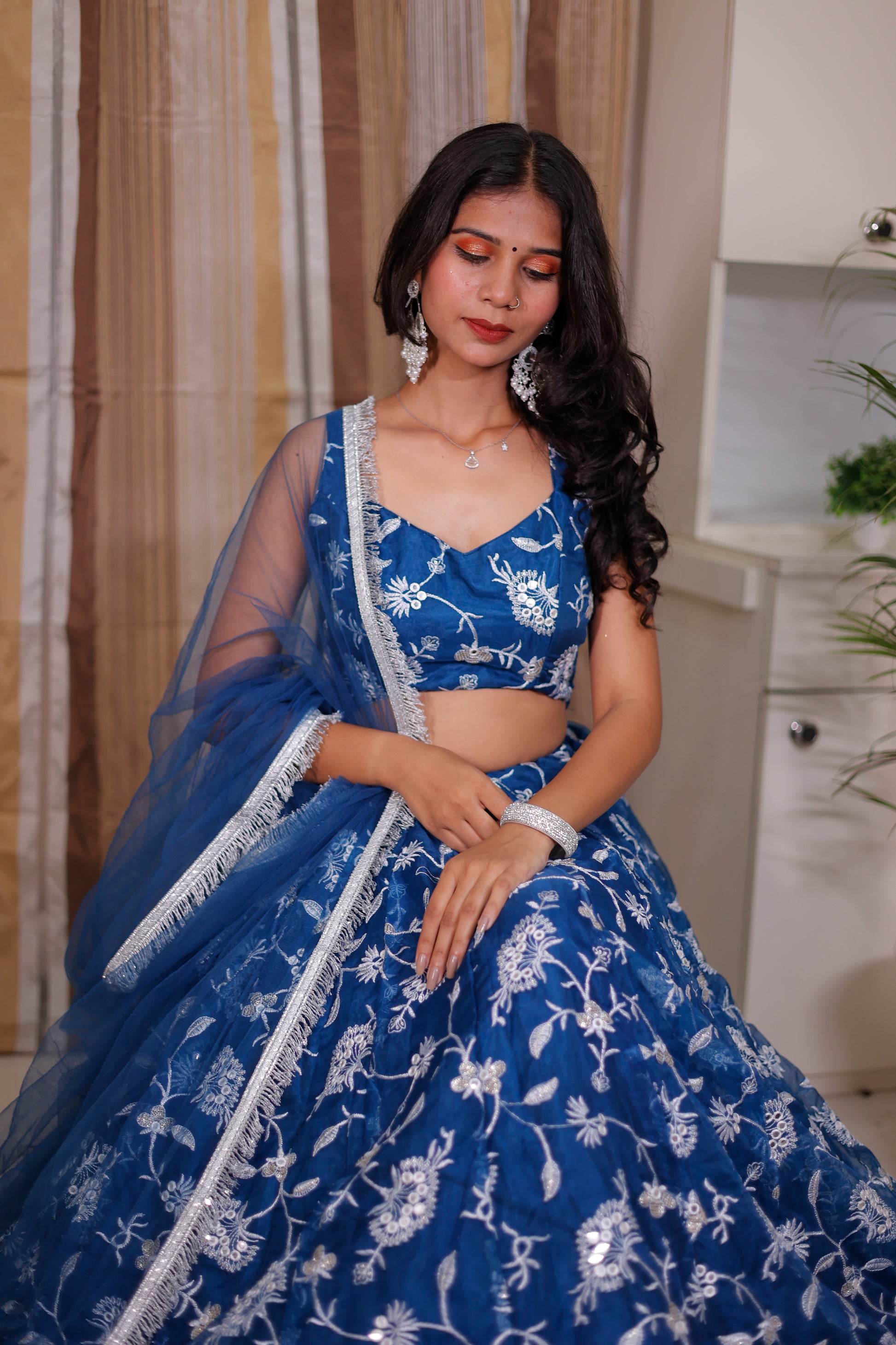 Organza Lehenga for Women 