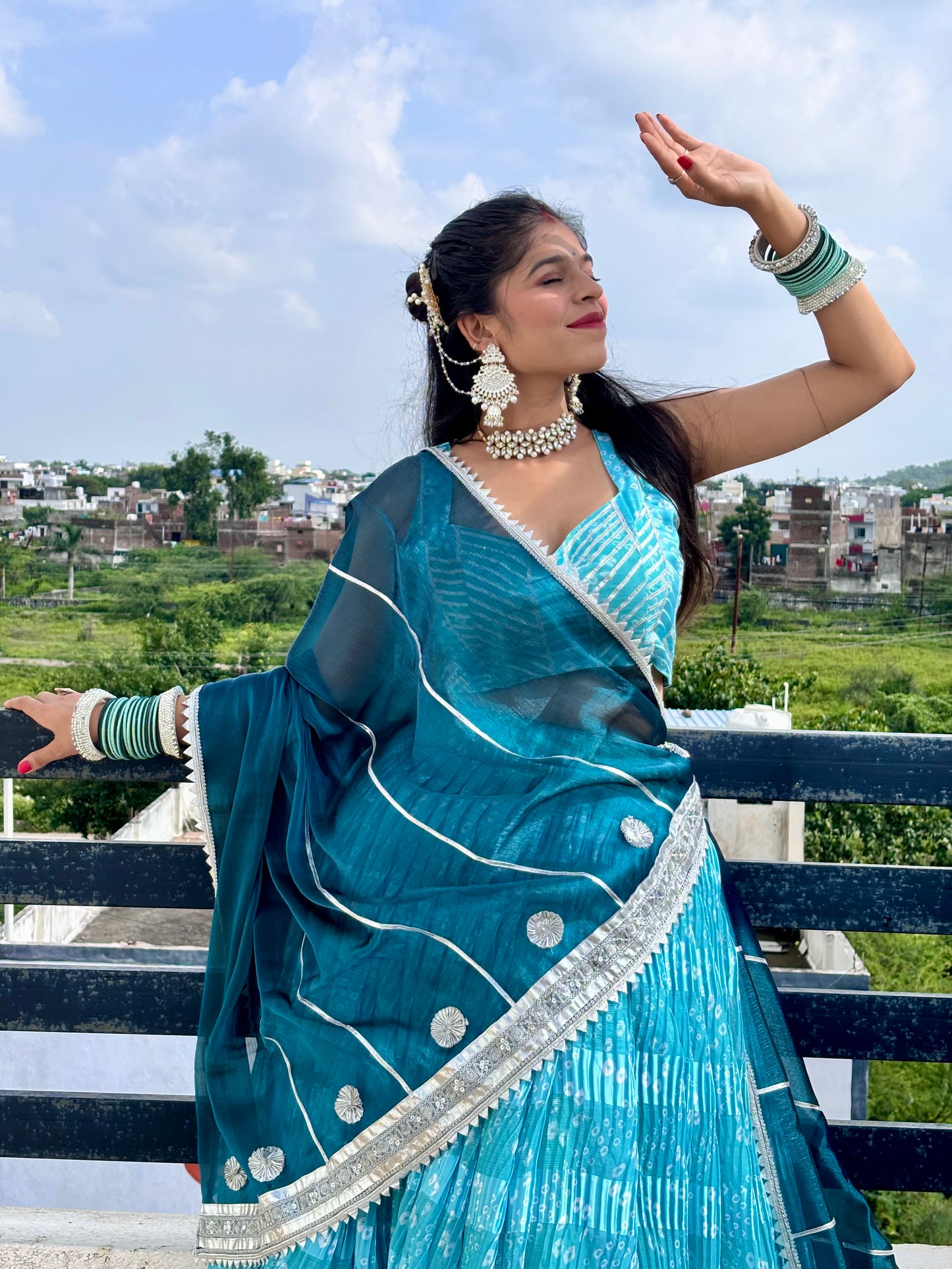 Blue Crush Lehenga