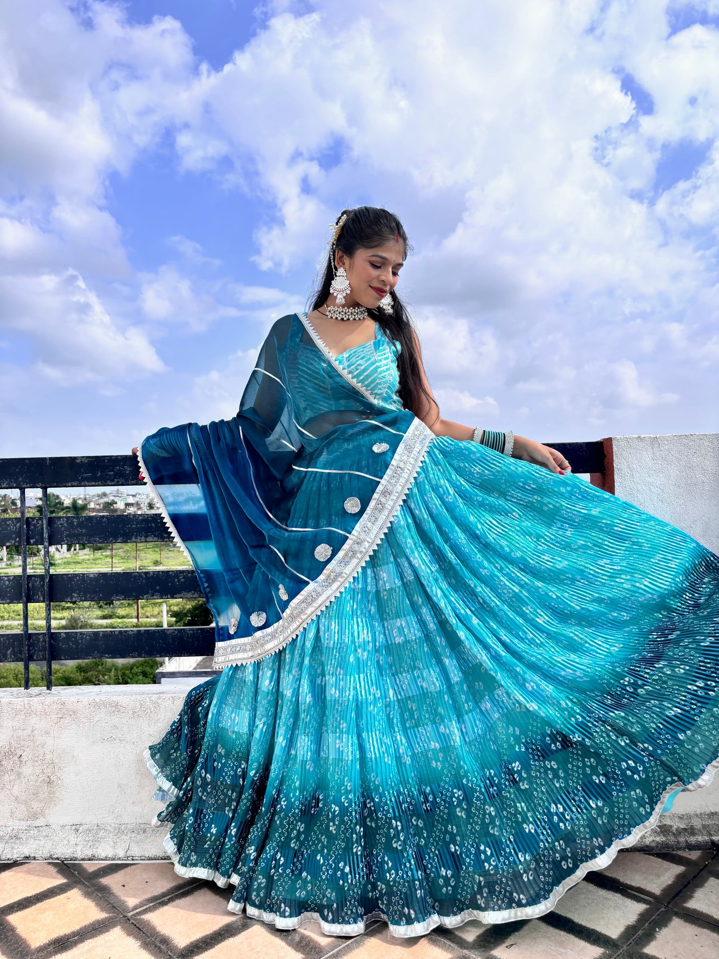 Blue Crush Lehenga