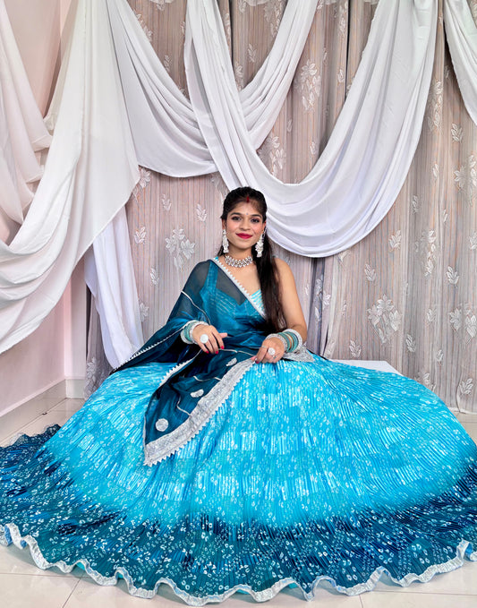 Blue Crush Lehenga