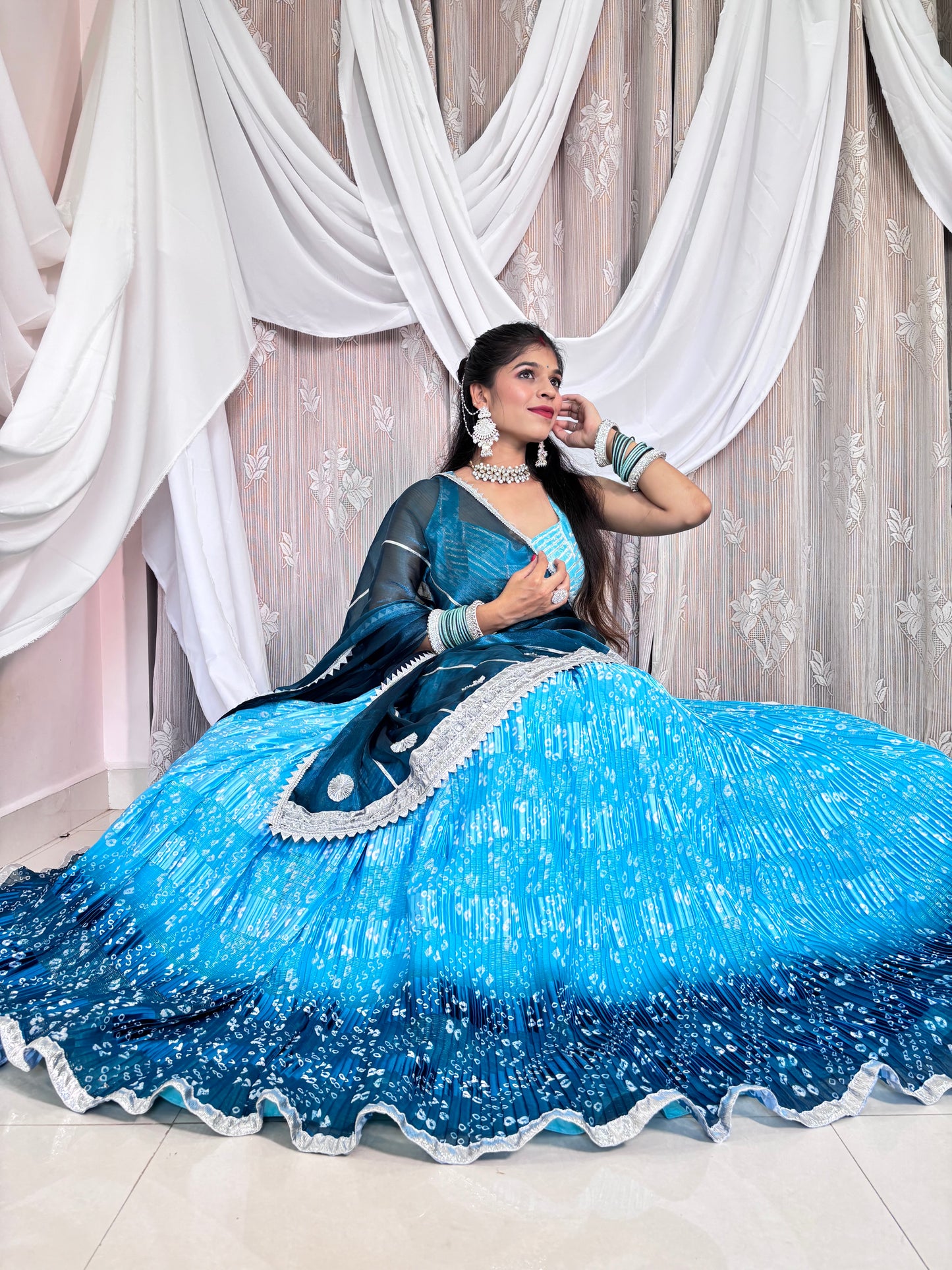 Blue Crush Lehenga